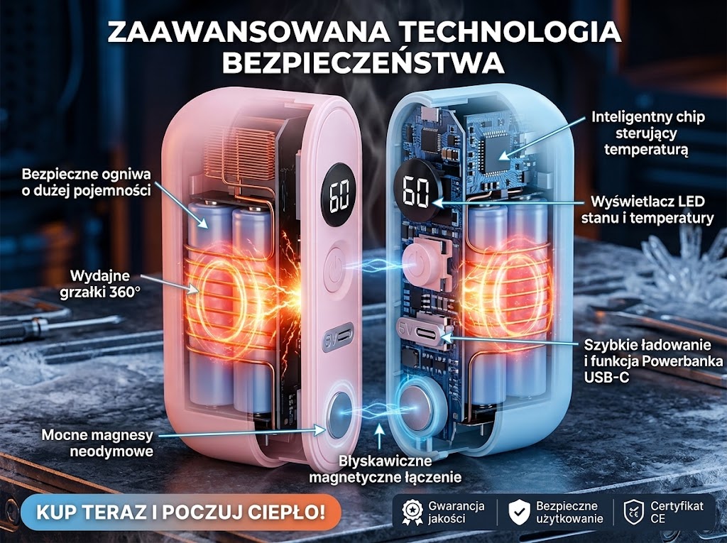 Magnetyczny ogrzewacz do rąk